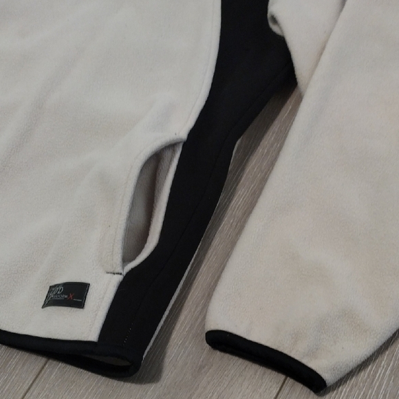 Izod Cream and Black Zip-Up Sweater - Picture 9 of 17